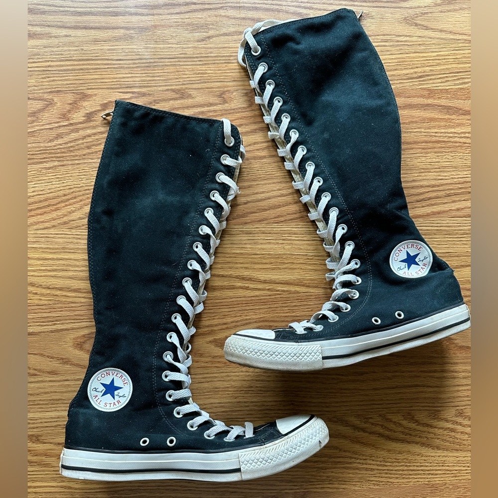 Converse Chuck Taylor All Star Black Knee High Shoes Boots Men’s 7 Women’s 9